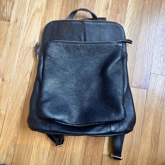 Handbags - Genuine Leather Black Backpack